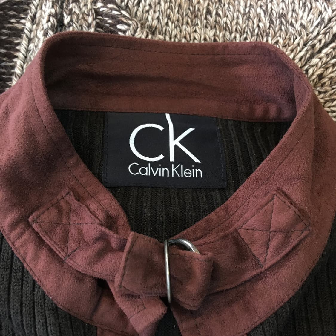 캘빈 클라인 넥 후크 니트 집업 자켓 상품이미지3