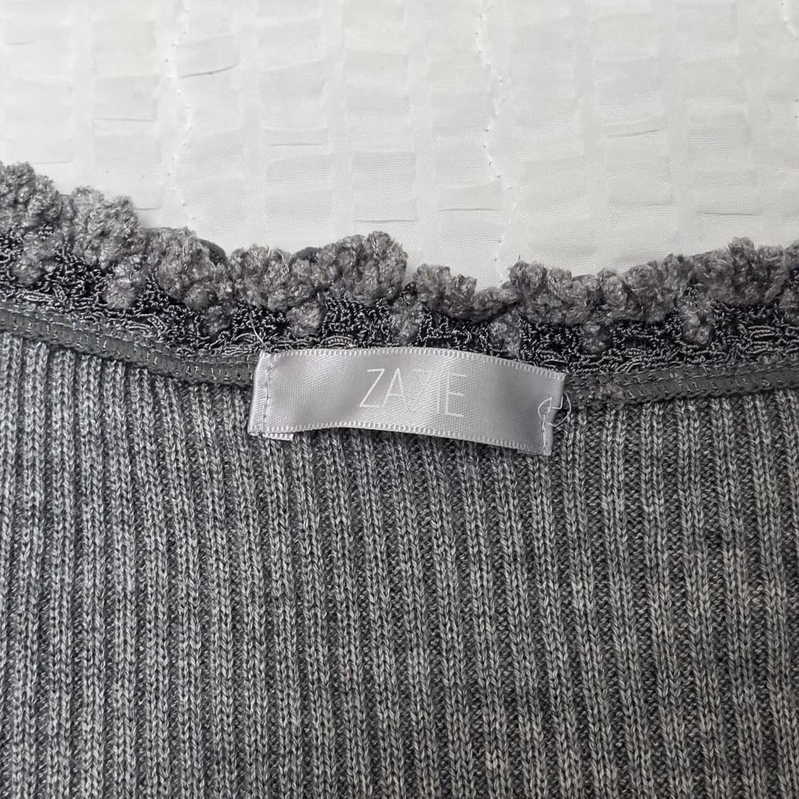 모리걸st 보헤미안 그레이 레이스 골지 레이어드 가디건 상품이미지4