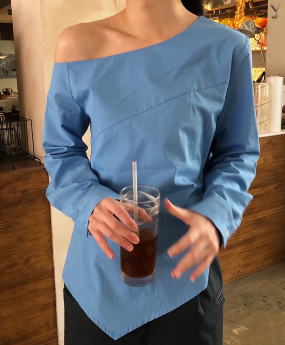 언발 코튼 롱슬리브 상품이미지1