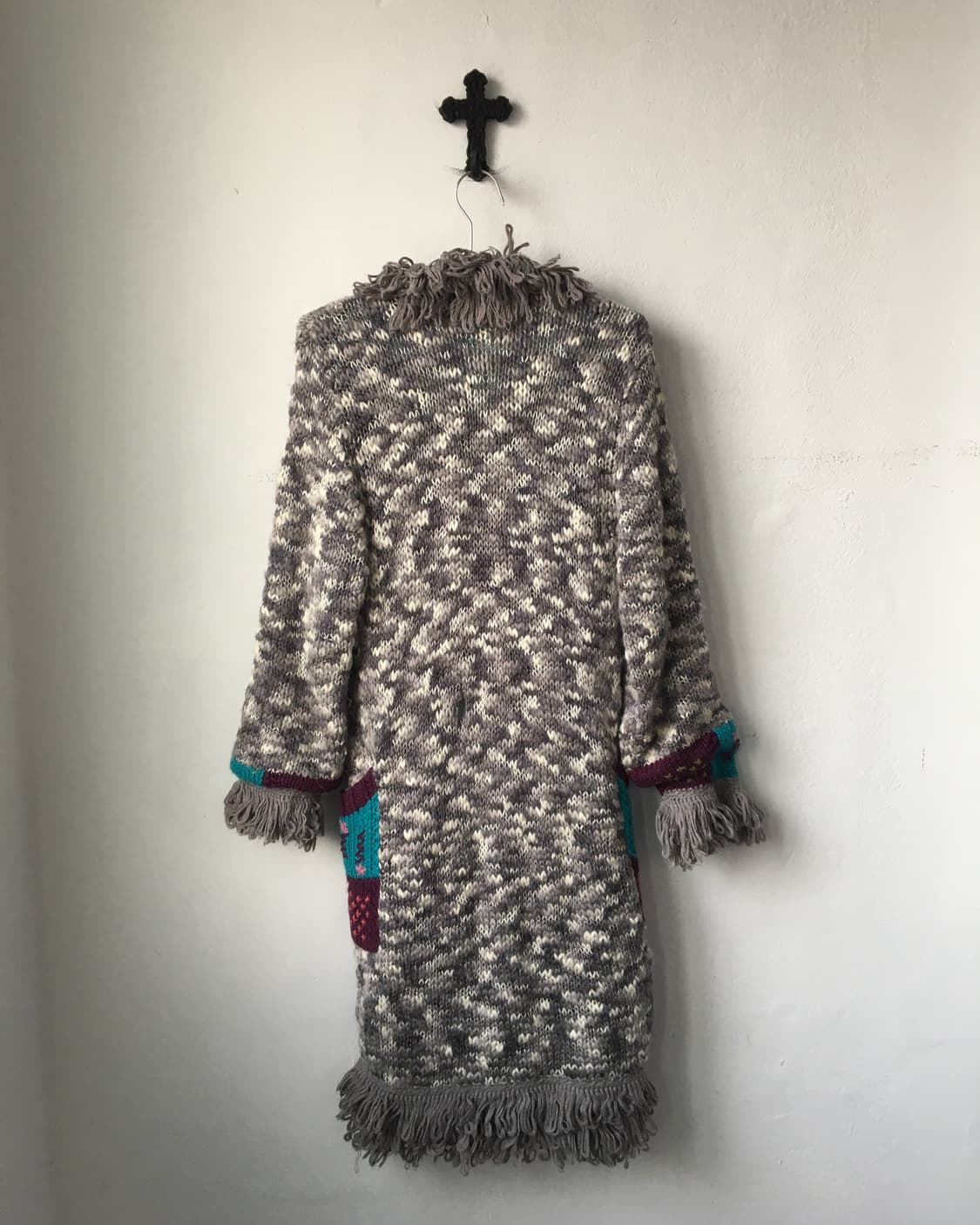 Fringe nomadic mood knit long cardigan 상품이미지3