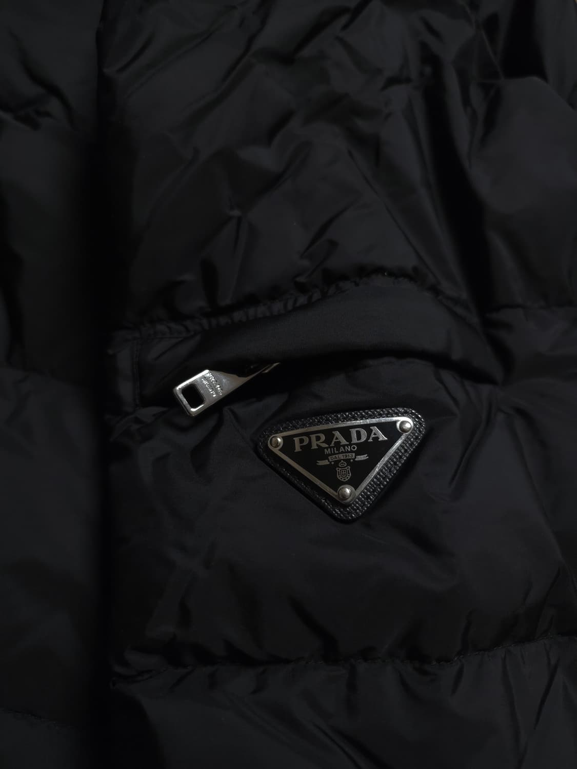 [50] 프라다 리나일론 패딩 자켓 블랙(SGB112) 상품이미지4
