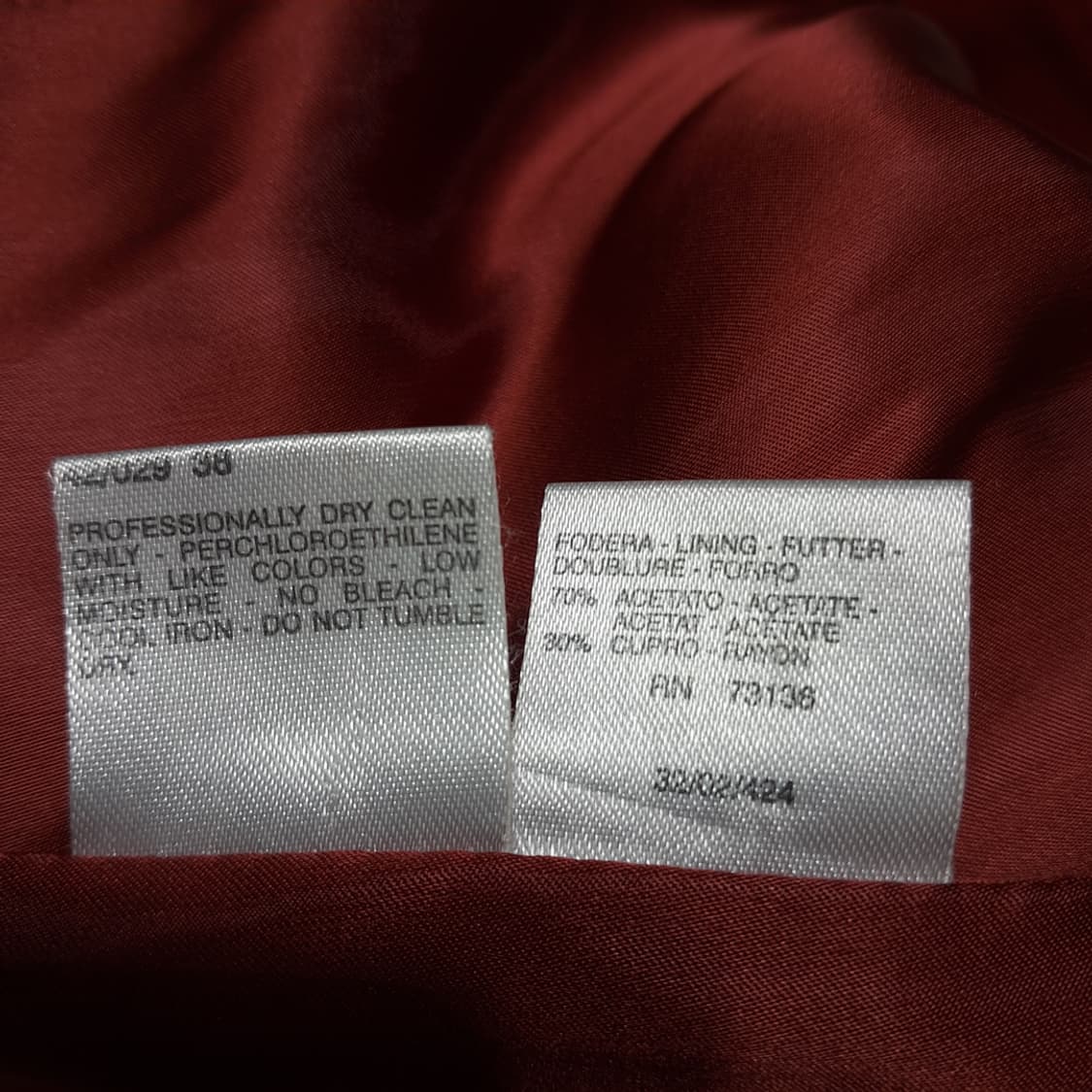 CL229 L 막스마라 90s 이태리판 앙고라울 실버라벨 레드 코트 상품이미지7