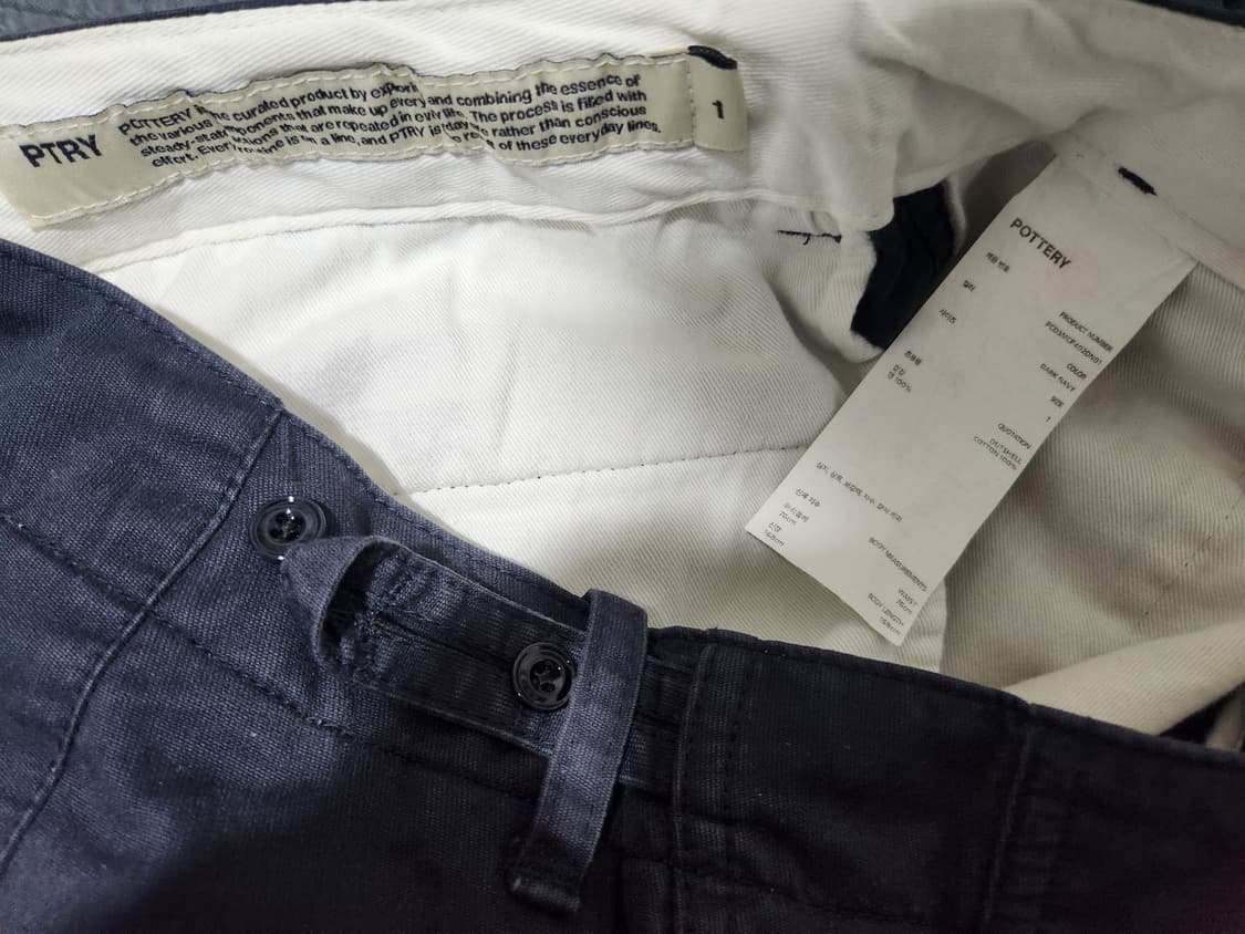 포터리 가먼트 워시드 카고 팬츠 네이비 1사이즈 상품이미지2