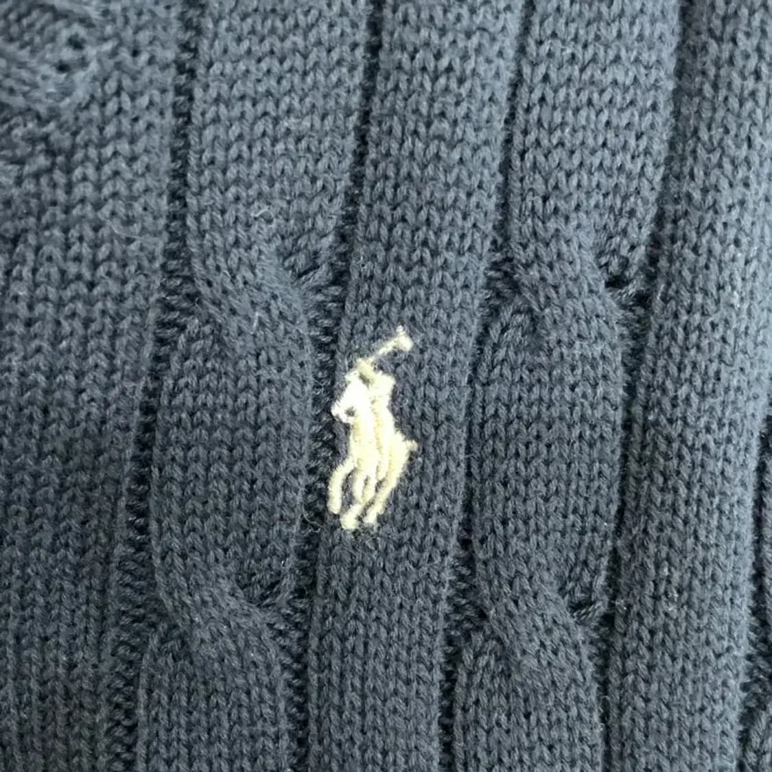 [정품] 폴로 랄프로렌 여성 슬림핏 케이블 니트 브이넥 S 상품이미지10