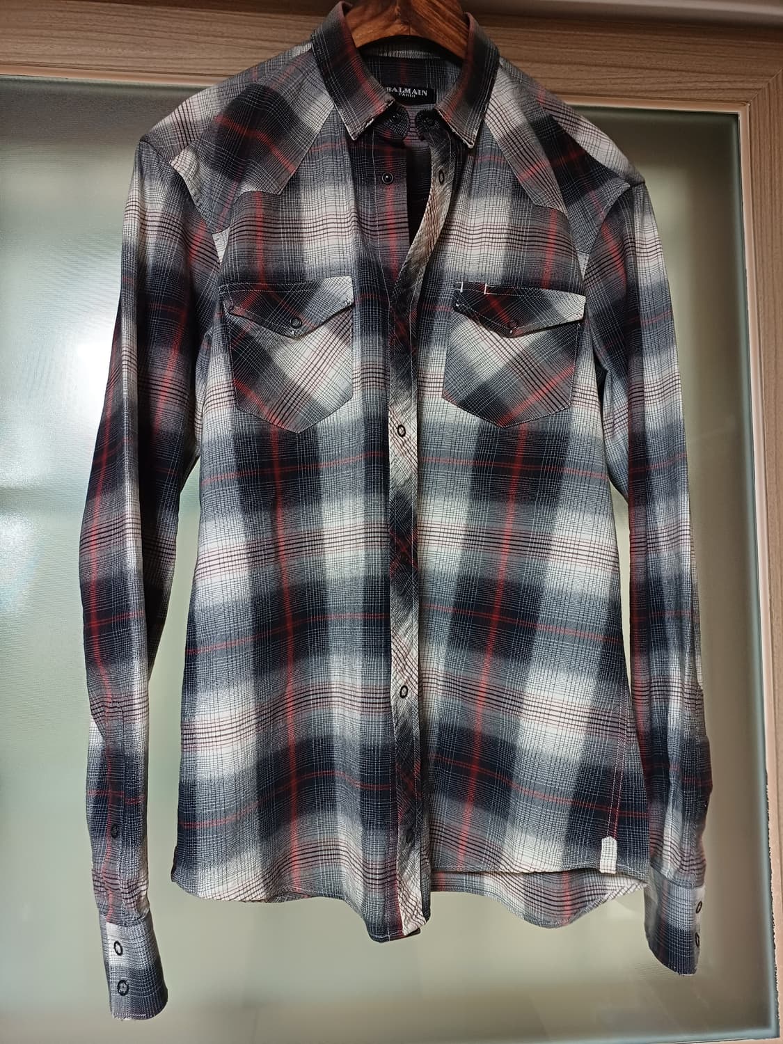 Balmain 2010 AW 발망 카우보이 셔츠 데카르넹 플란넬 체크셔츠 상품이미지4