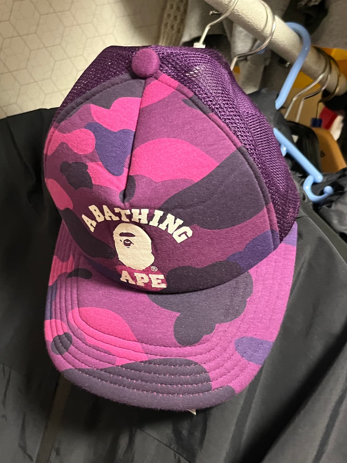 베이프 퍼플 카모 매쉬 캡 상품이미지1
