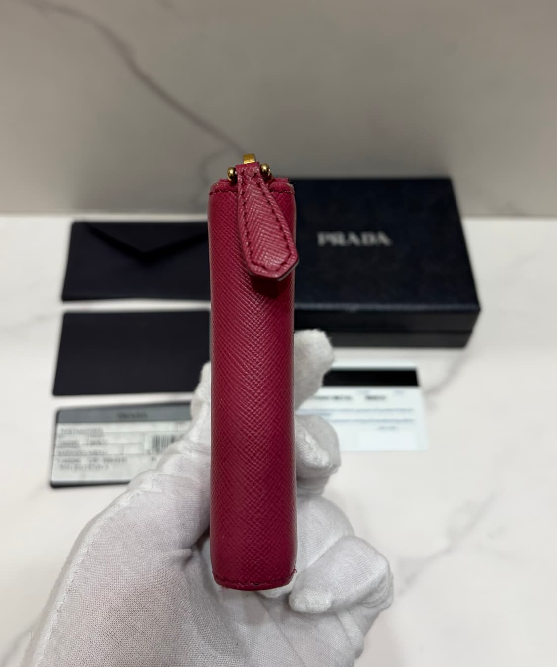 [정품] 프라다 사피아노 핑크 동전지갑  상품이미지7