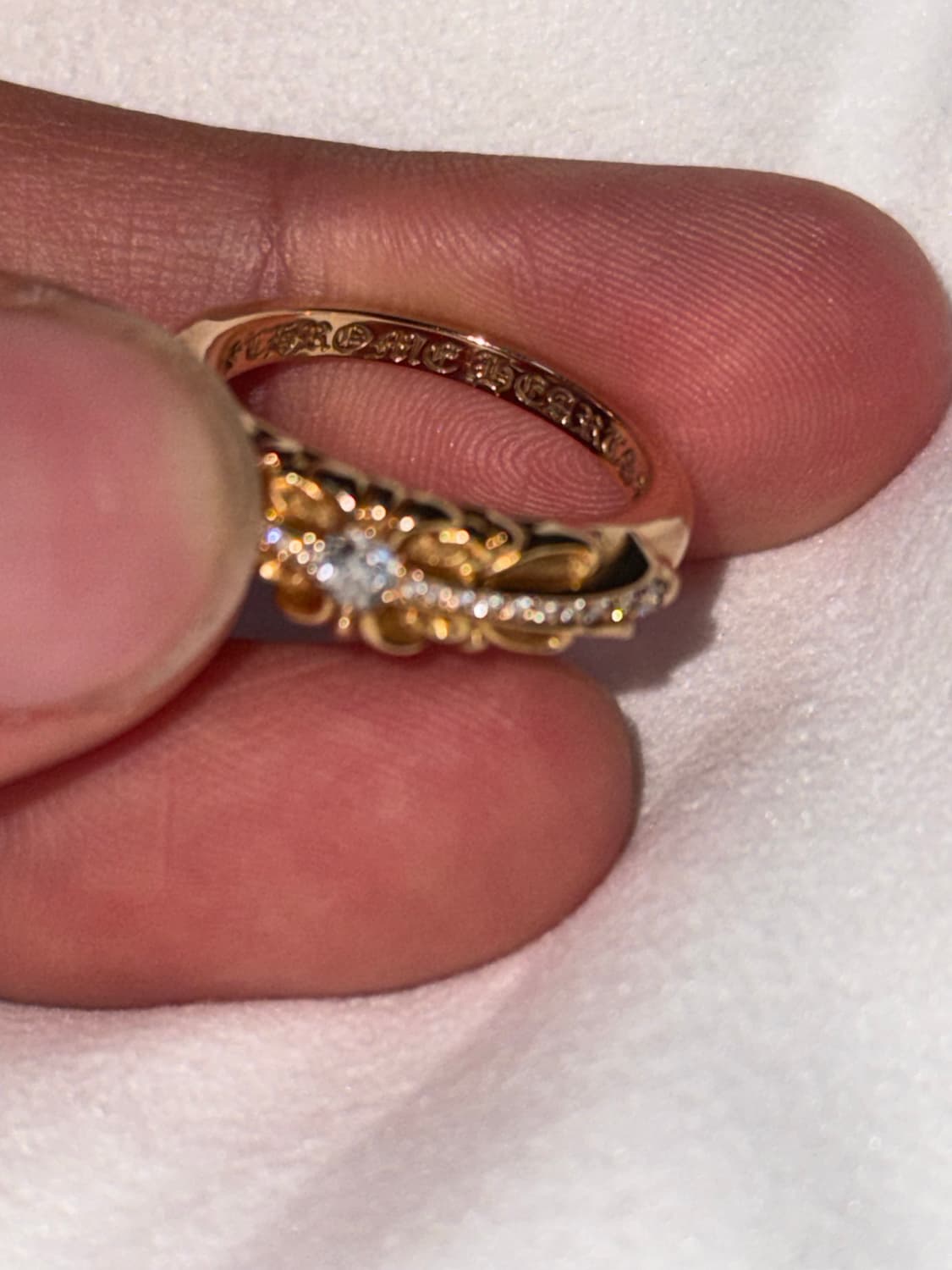 크롬하츠 22k 베이비플로랄 다이아 us6.5 오리지널 상품이미지3