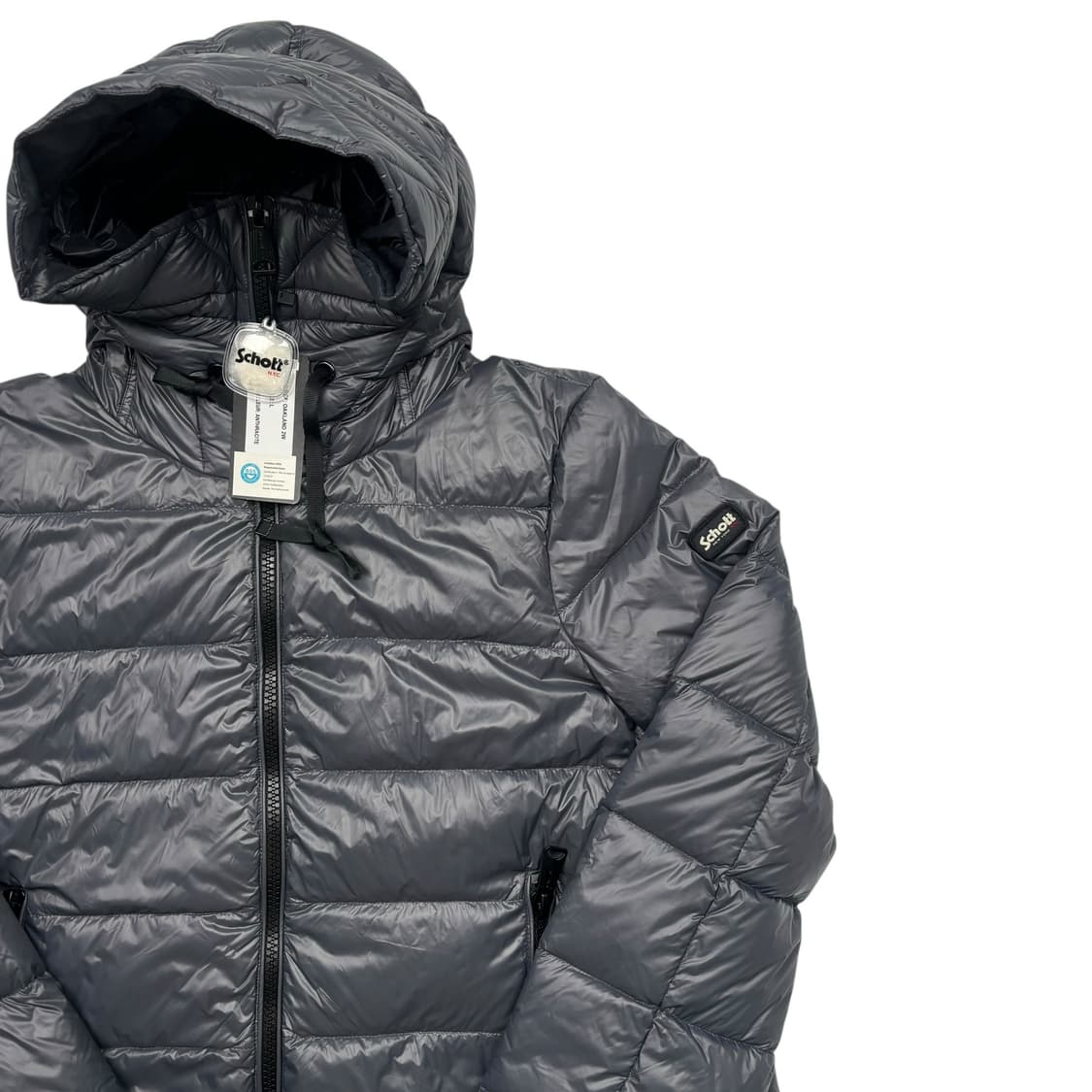 쇼트 그레이 유광 패딩 자켓 L 상품이미지2