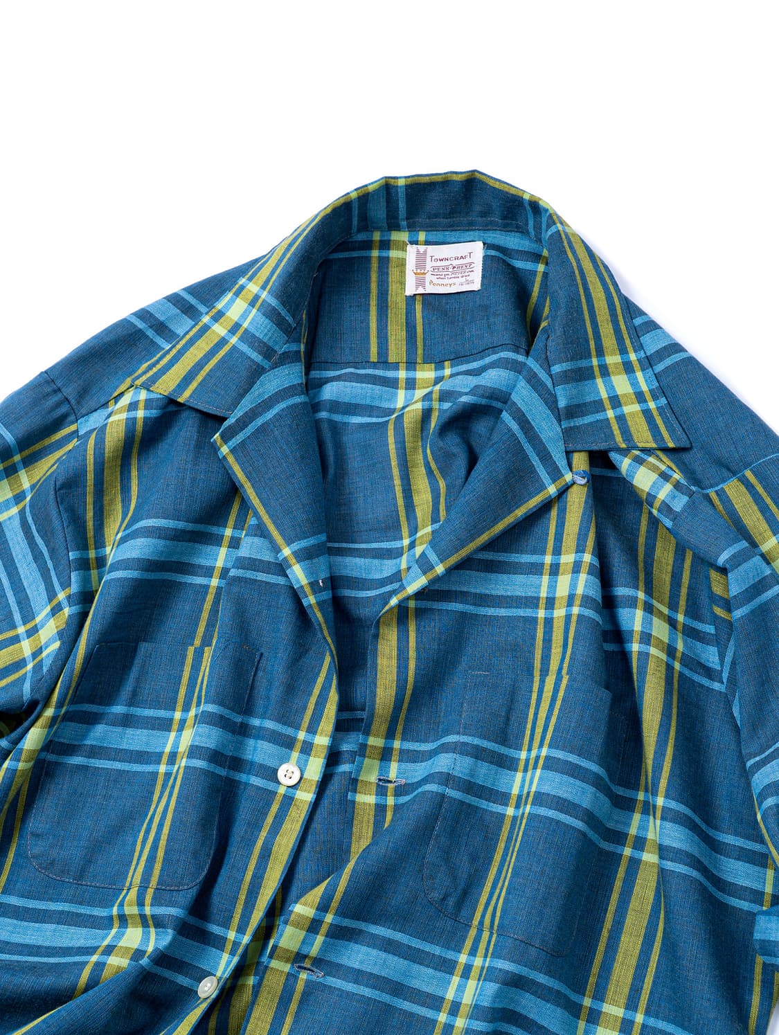 60s Towncraft Loop Collar Check Shirt 상품이미지4