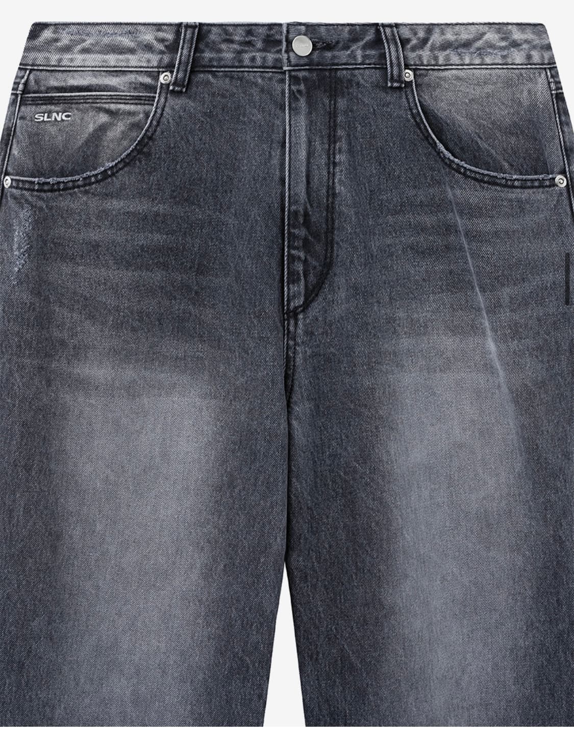 인사일런스 CALIK 로우 웨이스트 와이드 데님 팬츠 ASH GREY 상품이미지3