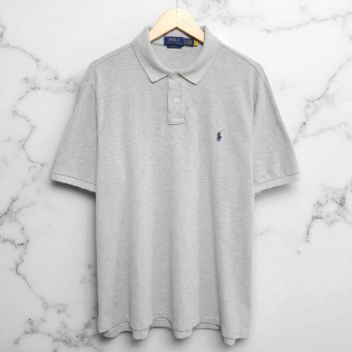 110)POLO 폴로 반팔 카라티 그레이 클레식핏 상품이미지1