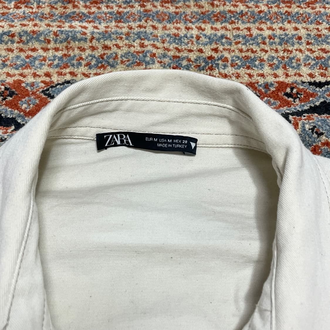 자라 아이보리 셔츠 미니 원피스 여성M 상품이미지4