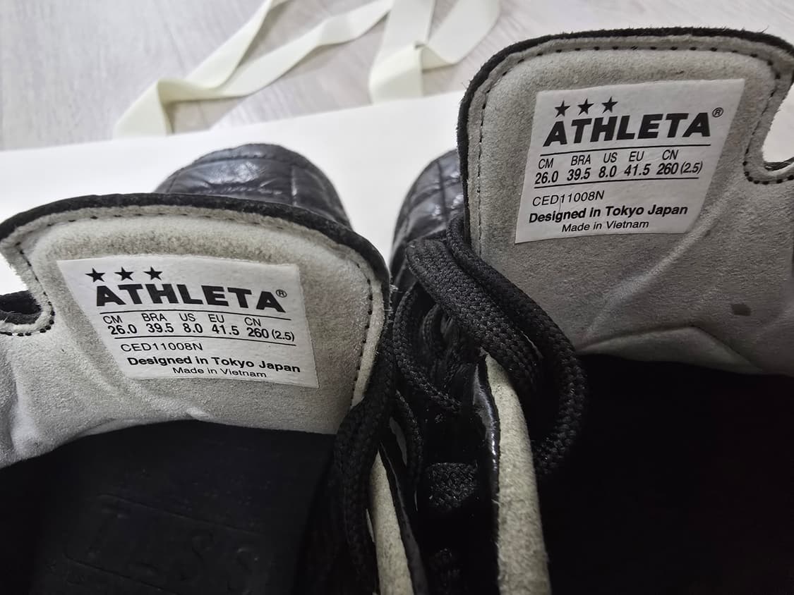 아슬레타 C001 TF 풀캥거루가죽 260사이즈 블랙 상품이미지7