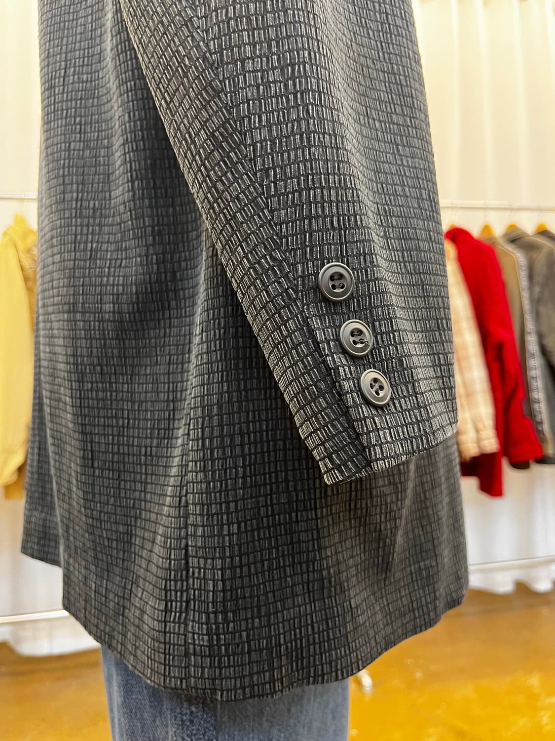 랑방 오버 숄더 싱글 테일러드 자켓 상품이미지6