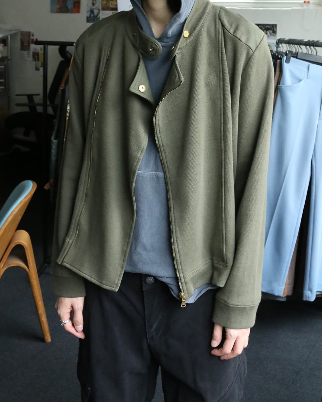 로렌 랄프로렌 카키 라이더 자켓 상품이미지4