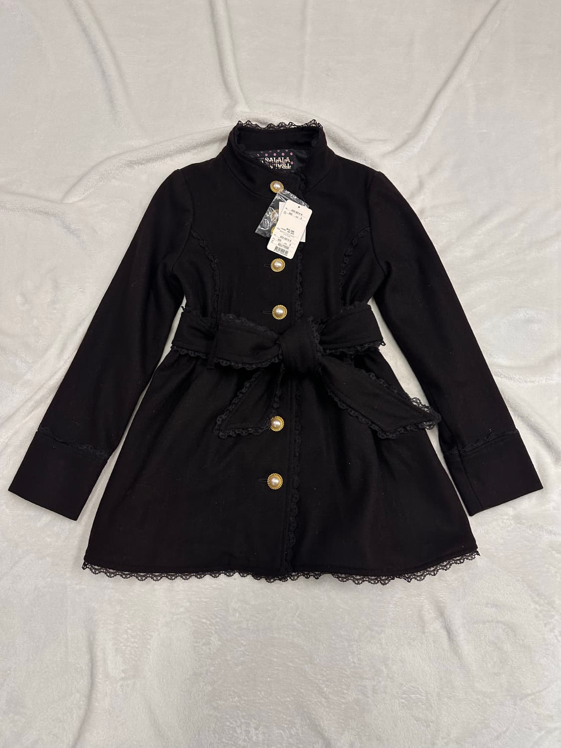 (0)트랄라라 레이스프릴 리본코트 딥브라운  상품이미지1