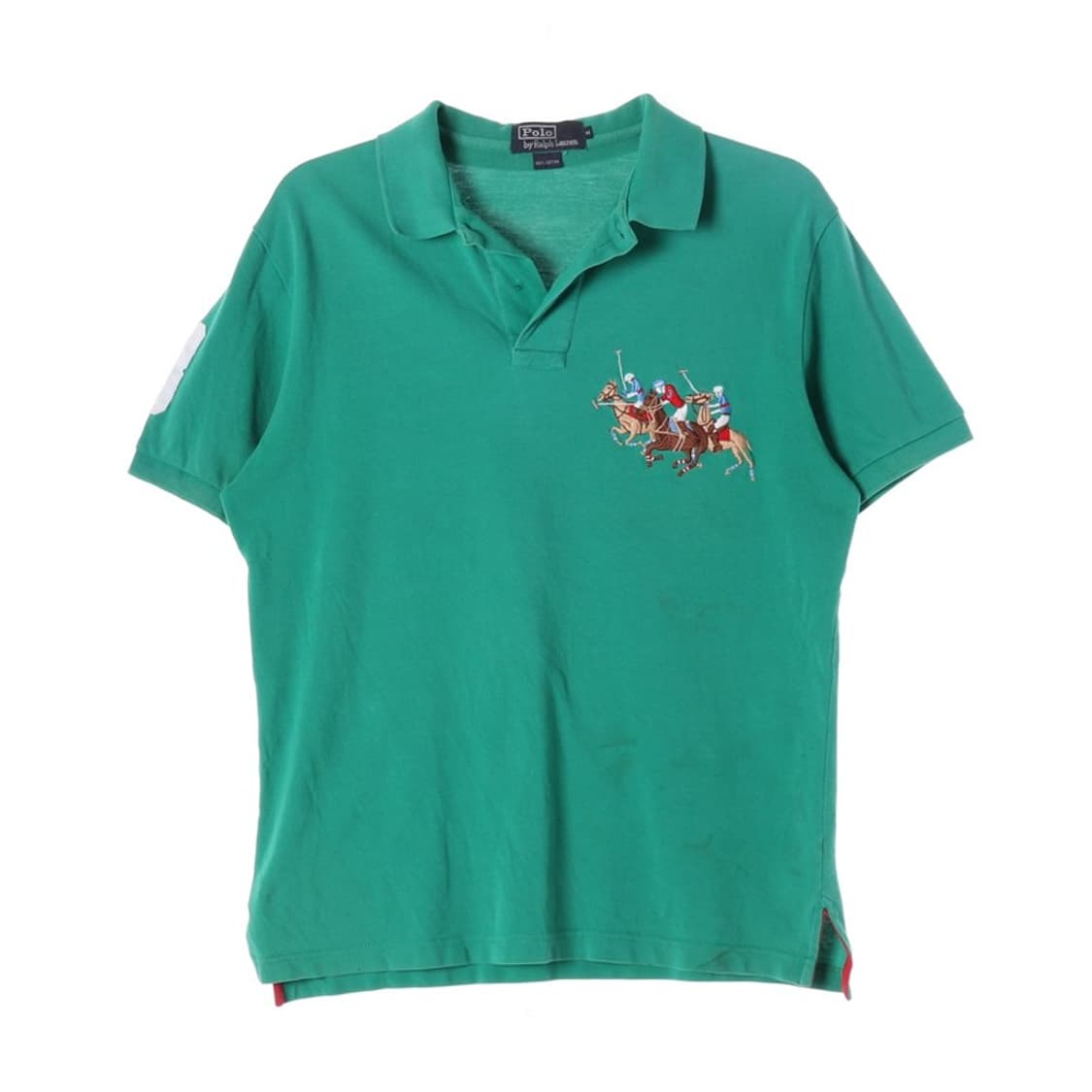 폴로 랄프로렌 트리플 포니 자수 그린 반팔 카라티 M 상품이미지1