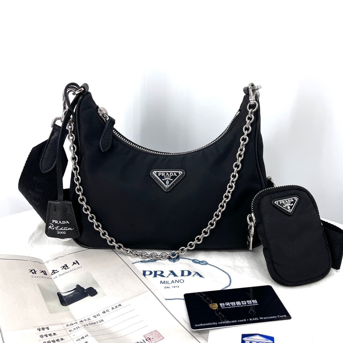 [감정완료] 프라다 나일론 멀티 테수토 호보백 크로스백 (1BH204) 상품이미지1