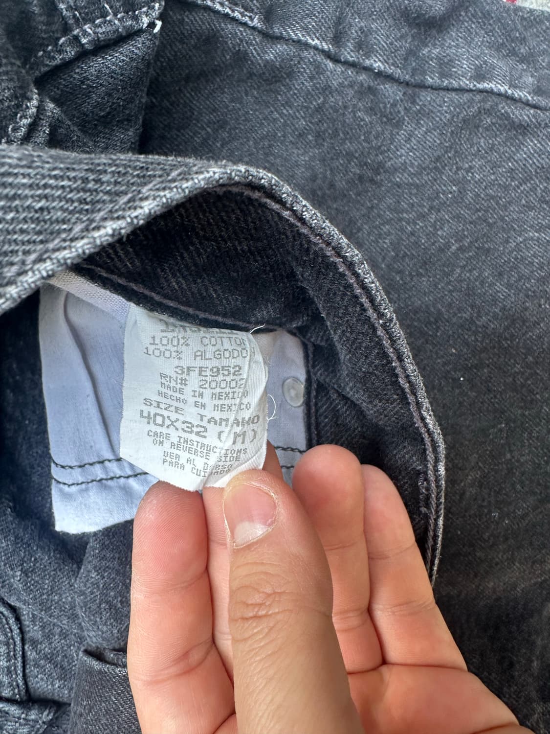 빈티지 90s Boss by I.G. Design 블랙 데님 팬츠 상품이미지5