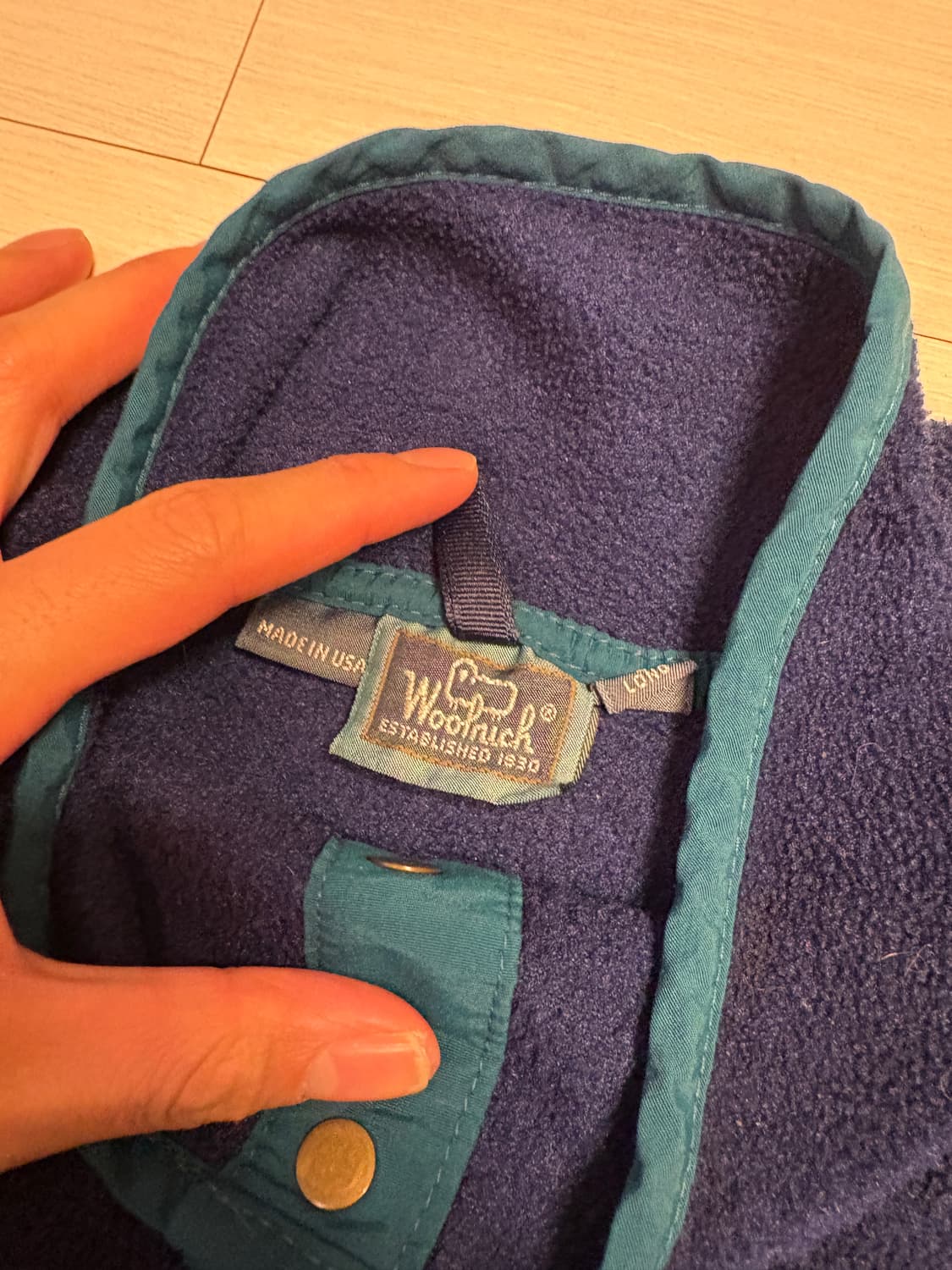 L)90s~00s 울리치 네이비 플리스  상품이미지4