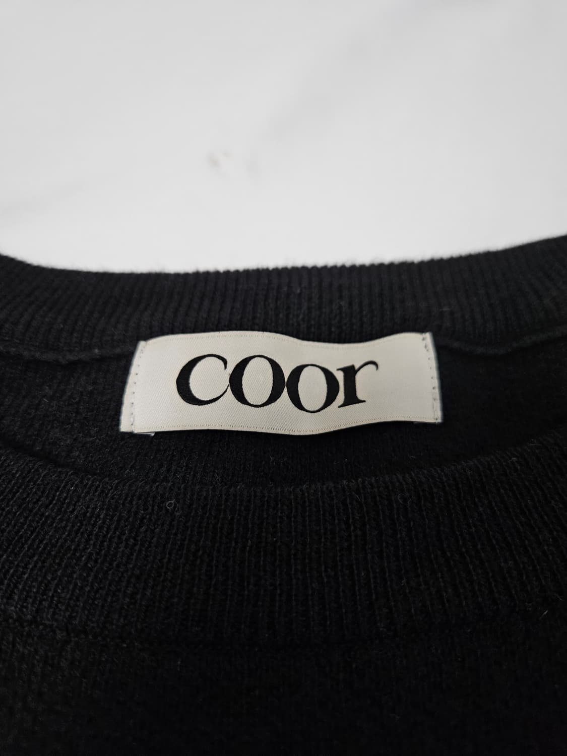 쿠어 coor 울 크루넥 니트 스웨터 티셔츠 XL 상품이미지3