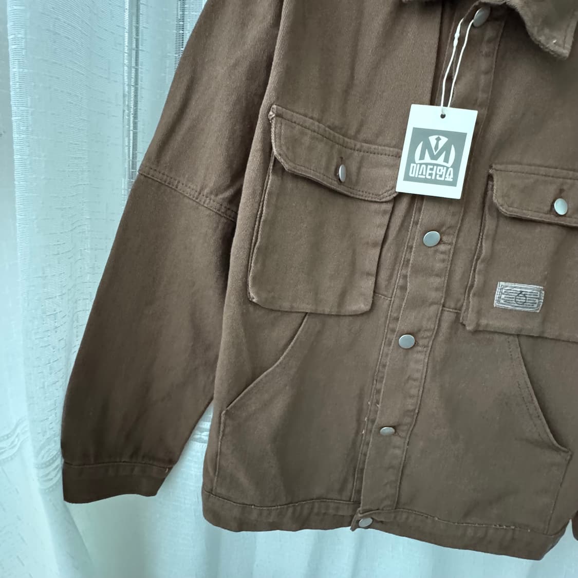 브라운 데님 자켓 미착용 L 남여공용 상품이미지4