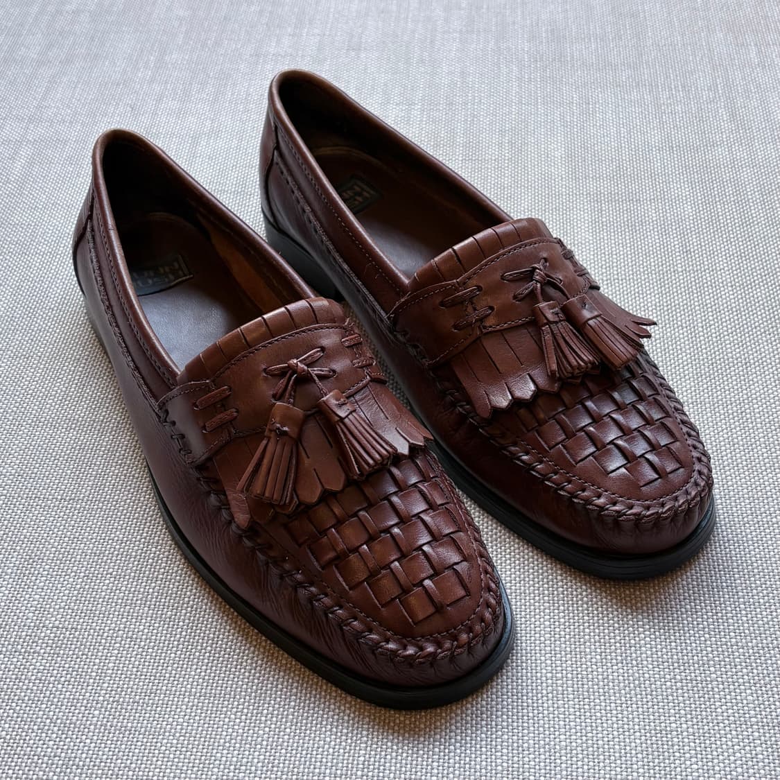 USA NUNN BUSH 브라운 위빙 프린지 태슬 로퍼 상품이미지1