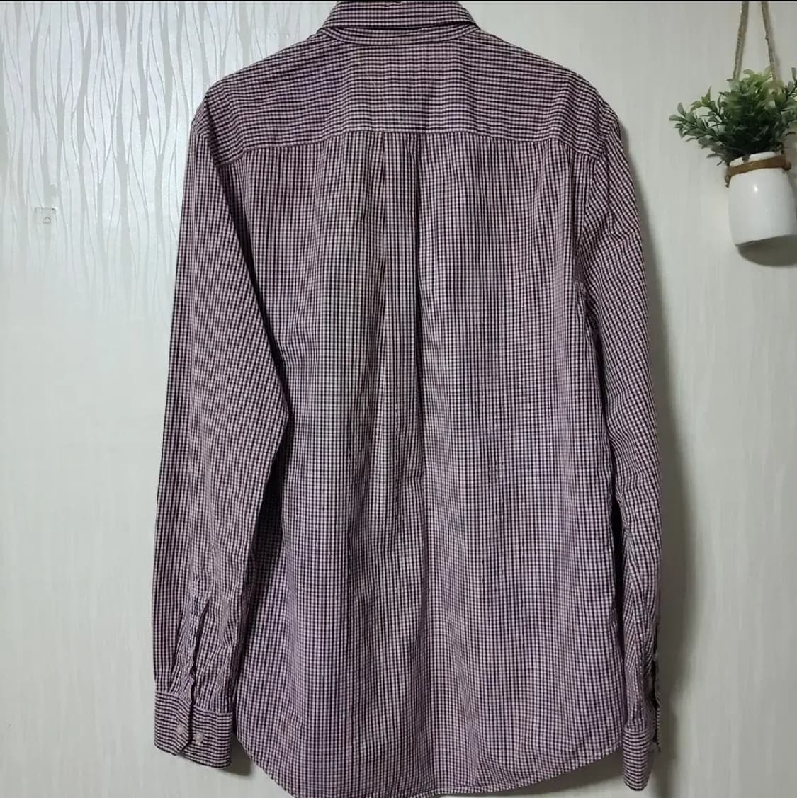 타미힐피거 남성 카라 남자 셔츠 남방 체크  M 100 상품이미지3