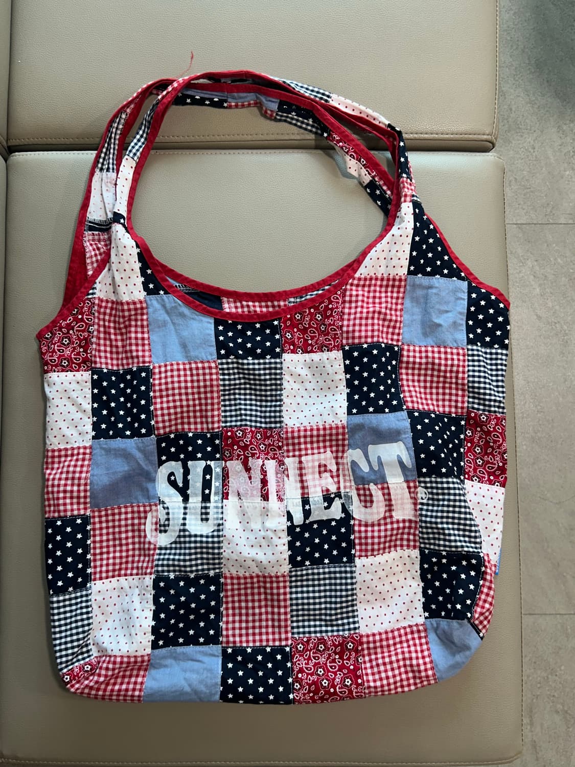 써넥트 Madras Shopper Bag - Red 상품이미지3