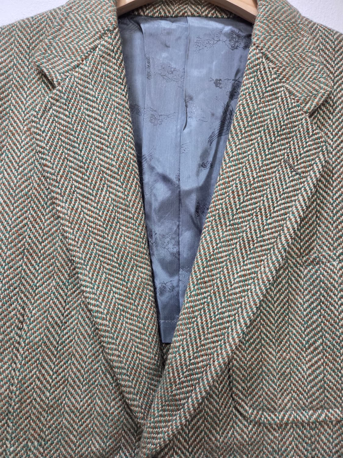 헤링본 남성 트윌 카키그린 자켓 올드스쿨 부띠끄 블레이져 상품이미지3