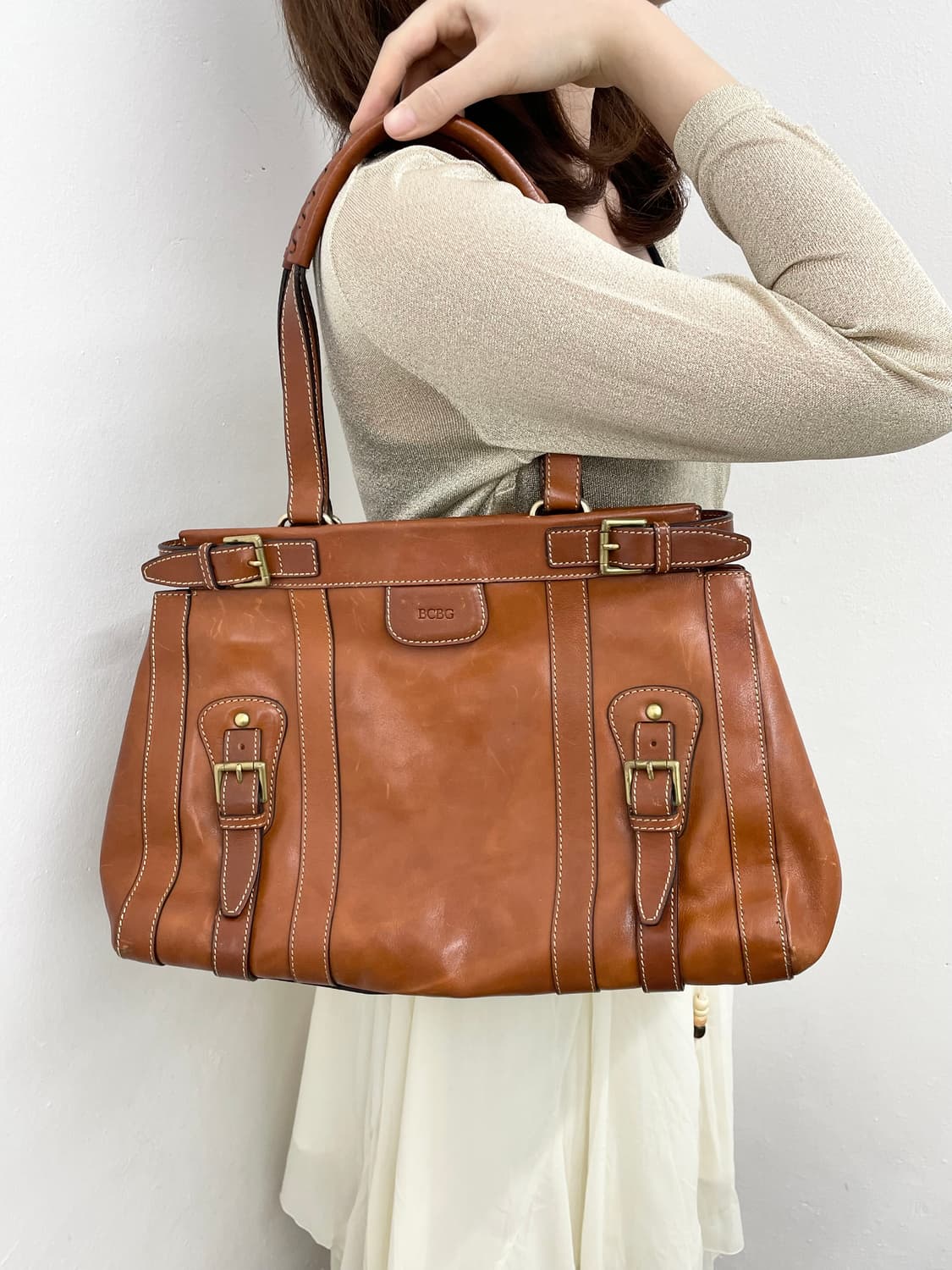 BCBG y2k 레더 버클 숄더백🤎 상품이미지2