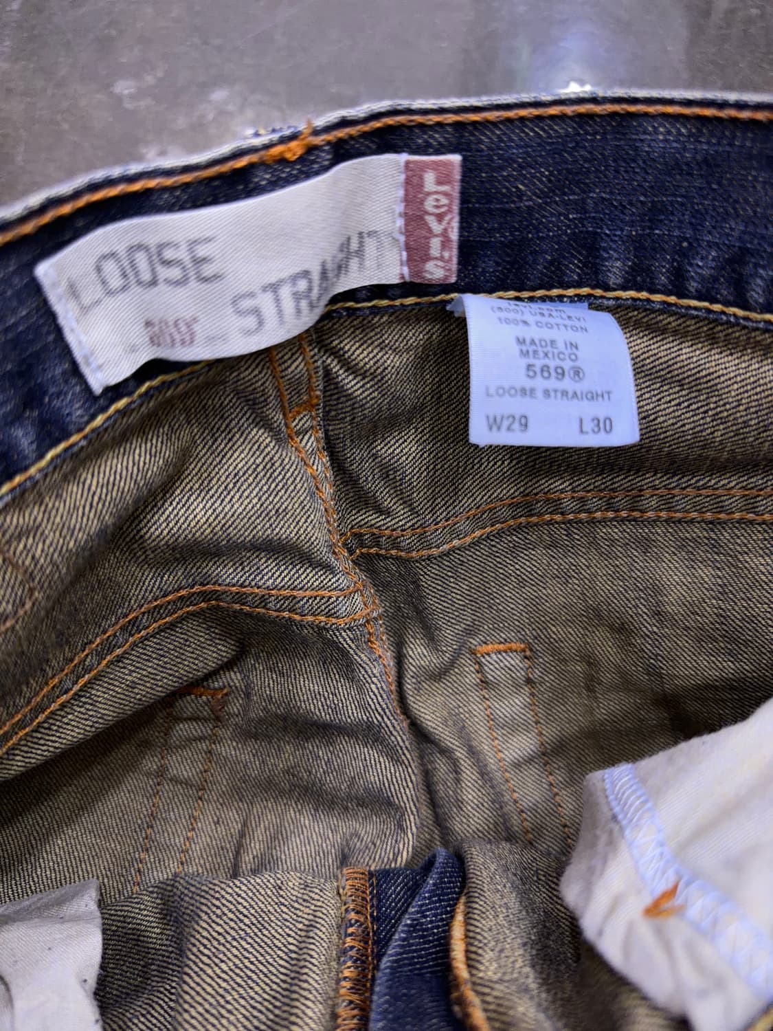 리바이스 569 루즈 스트레이트핏 00's 멕시코 메이드 데님팬츠 29 상품이미지9