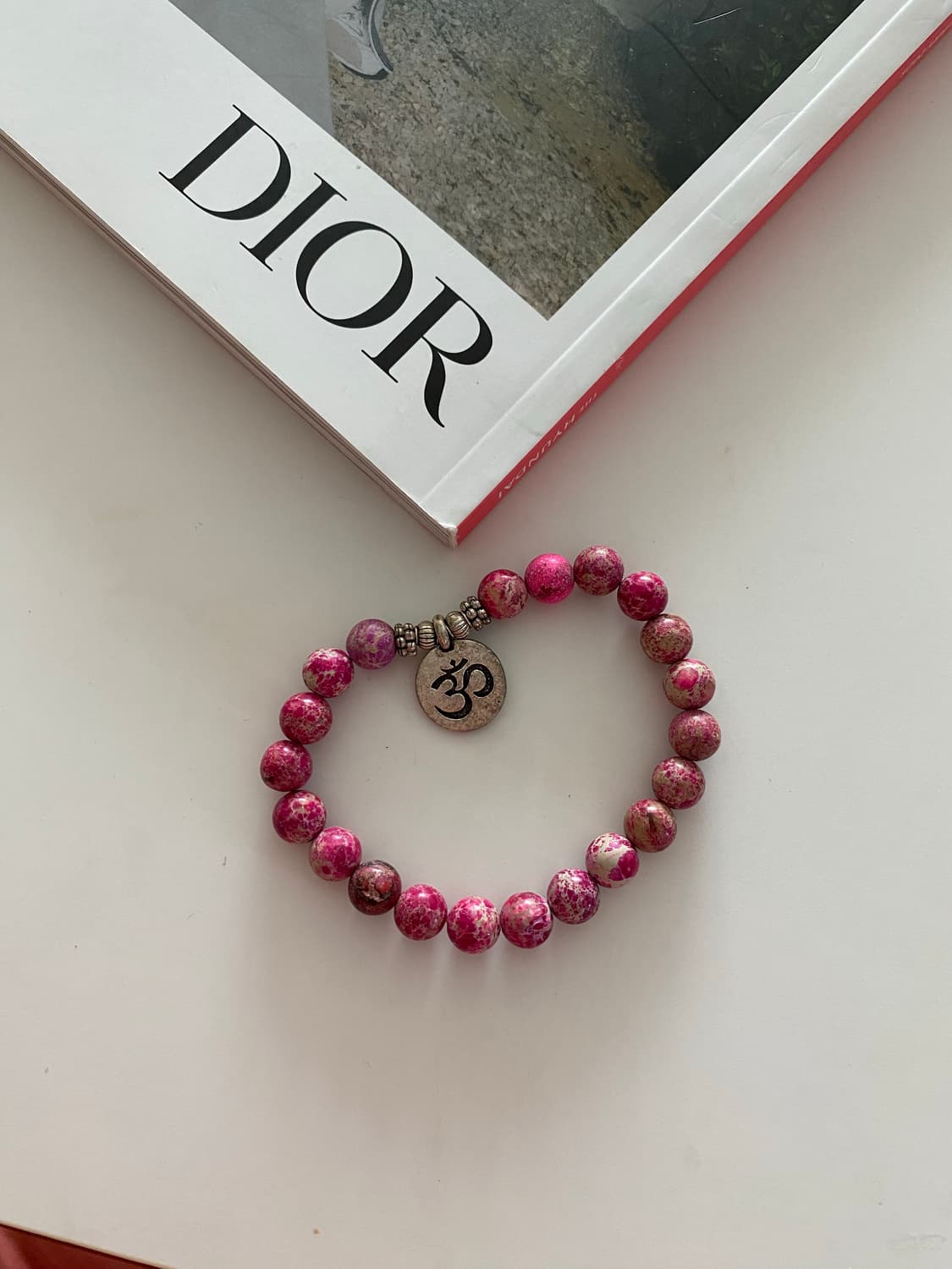 핑크 스톤 옴 팔찌 상품이미지2