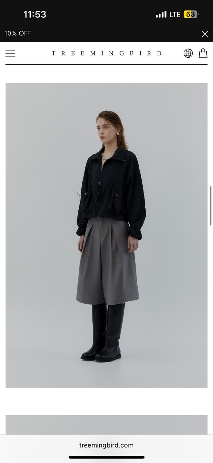 트리밍버드 Curve Line Half Pants Brown 상품이미지2