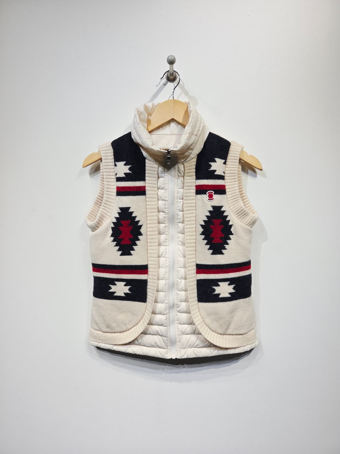 W.ANGLE 와이드앵글 구스다운 에스닉 니트 패딩 베스트 상품이미지2