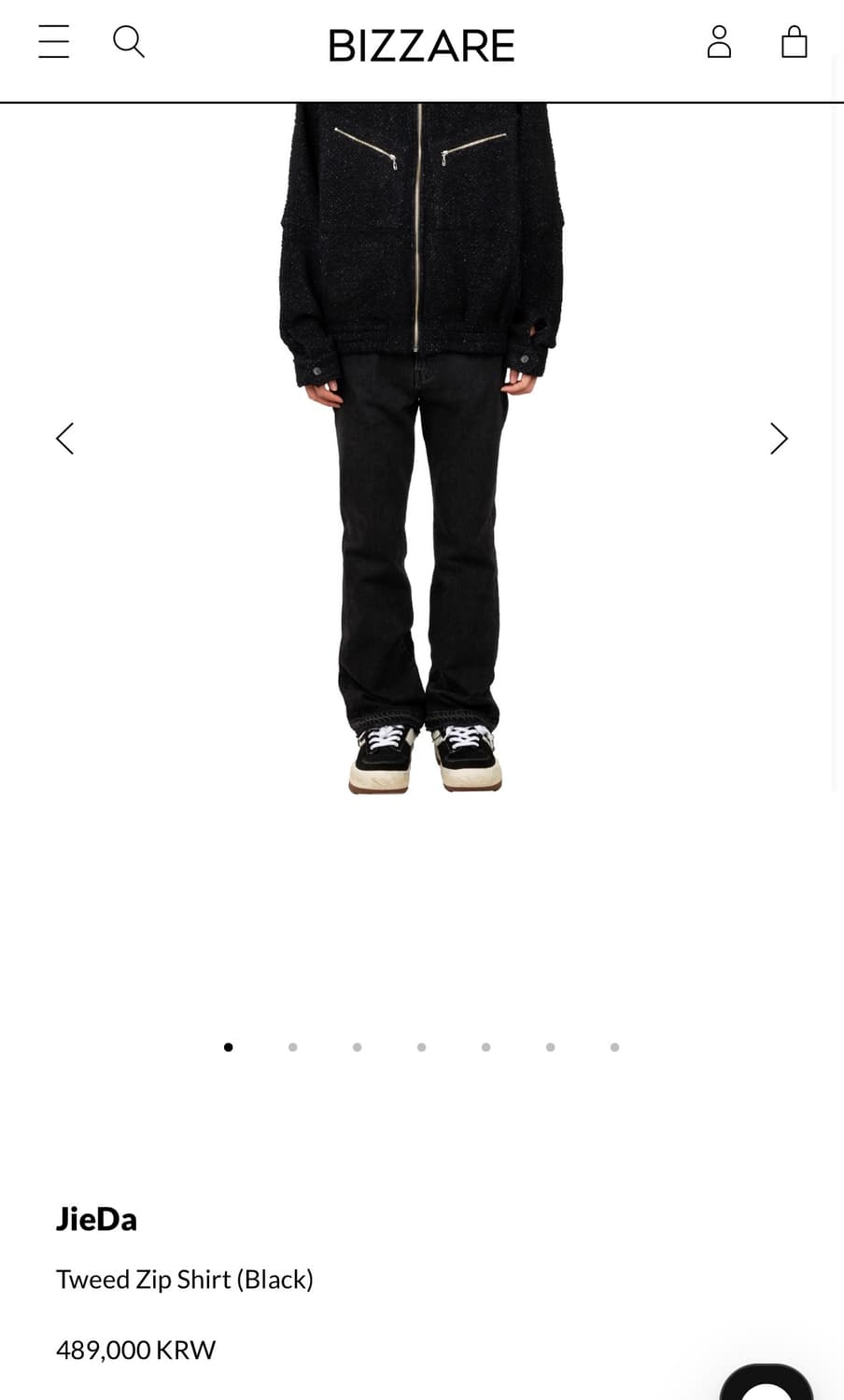 지에다 트위드 집업 셔츠 (2) M 상품이미지5