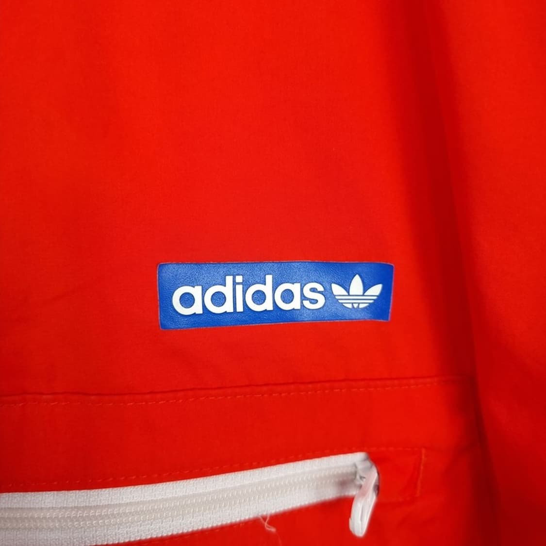 [아디다스] 불꽃 로고 삼선 후드 아노락 바람막이 자켓 레드 M18752 상품이미지7