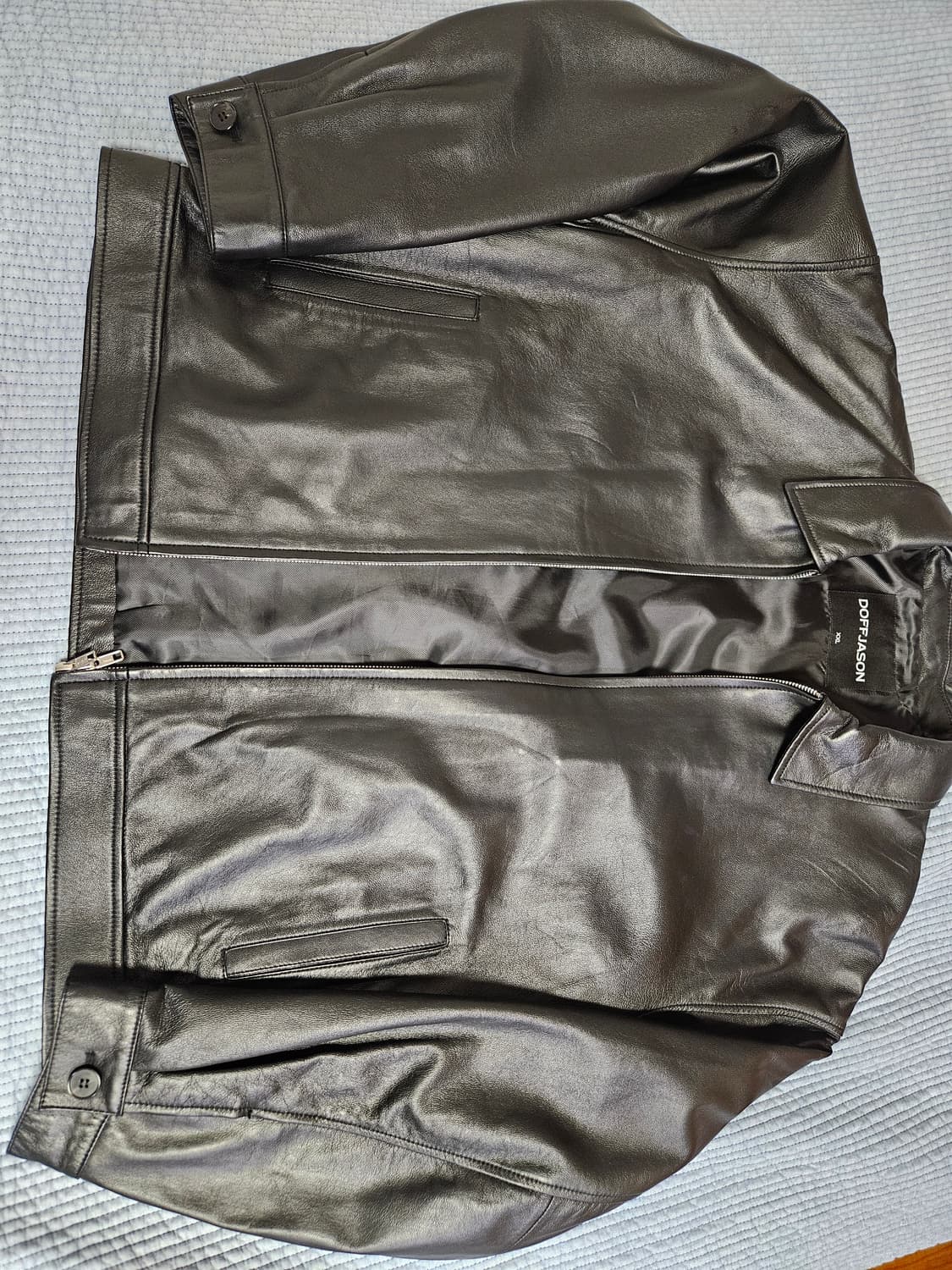 도프제이슨 오버핏 램스킨 가죽자켓 XXL 상품이미지1