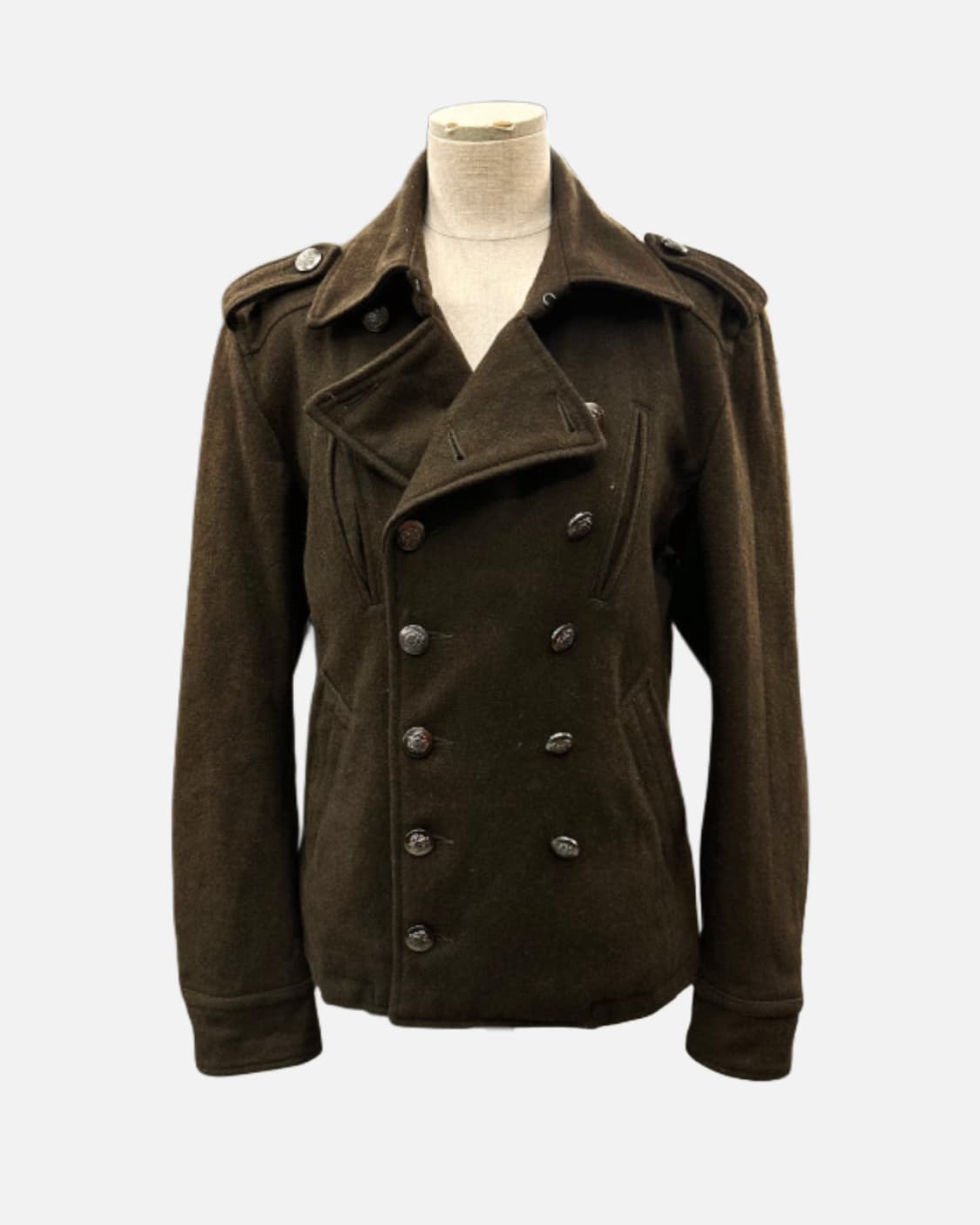 dark khaki military wool jacket 상품이미지6