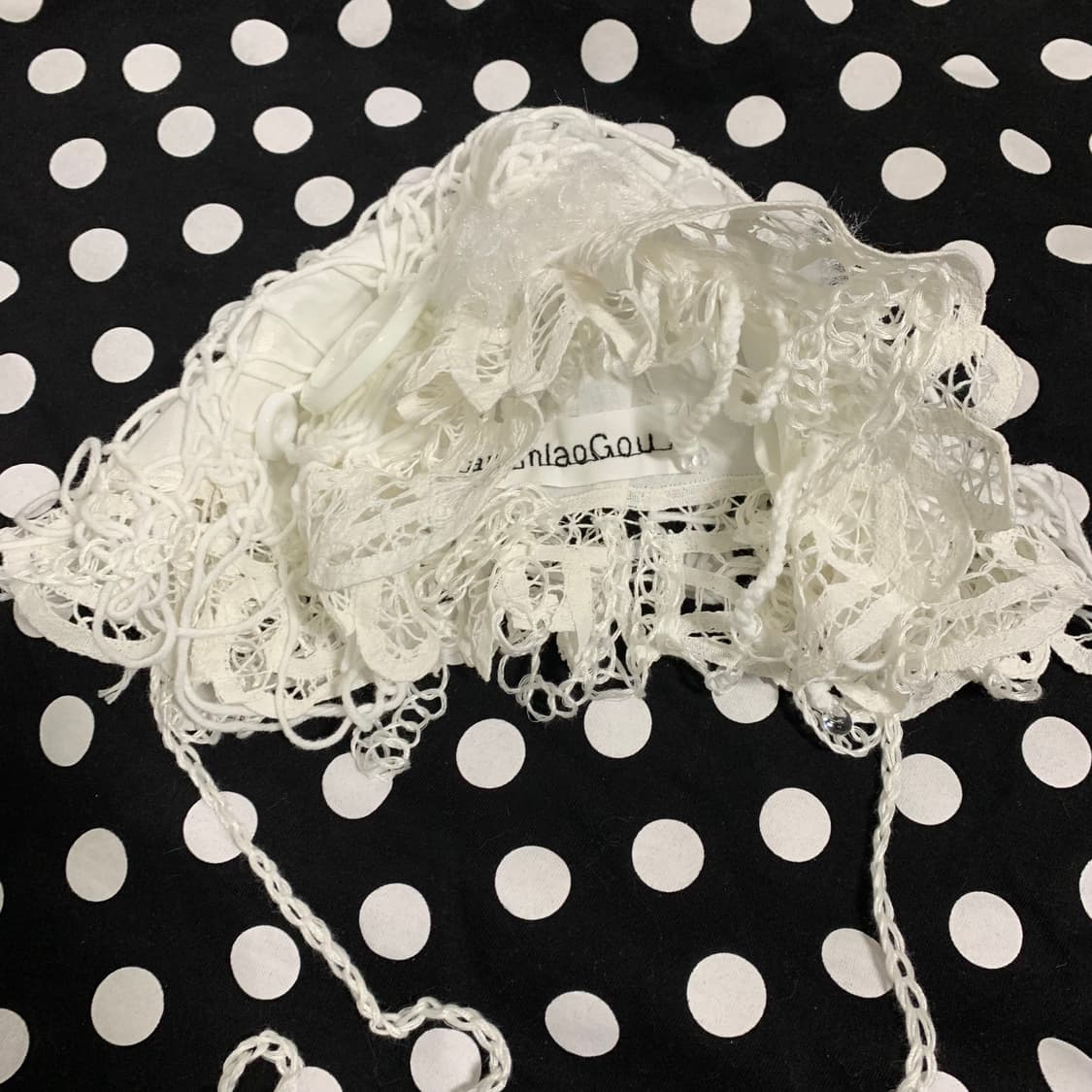 yamimiaogou x soxjeto shop화이트 크로셰 해파리 모자 상품이미지6