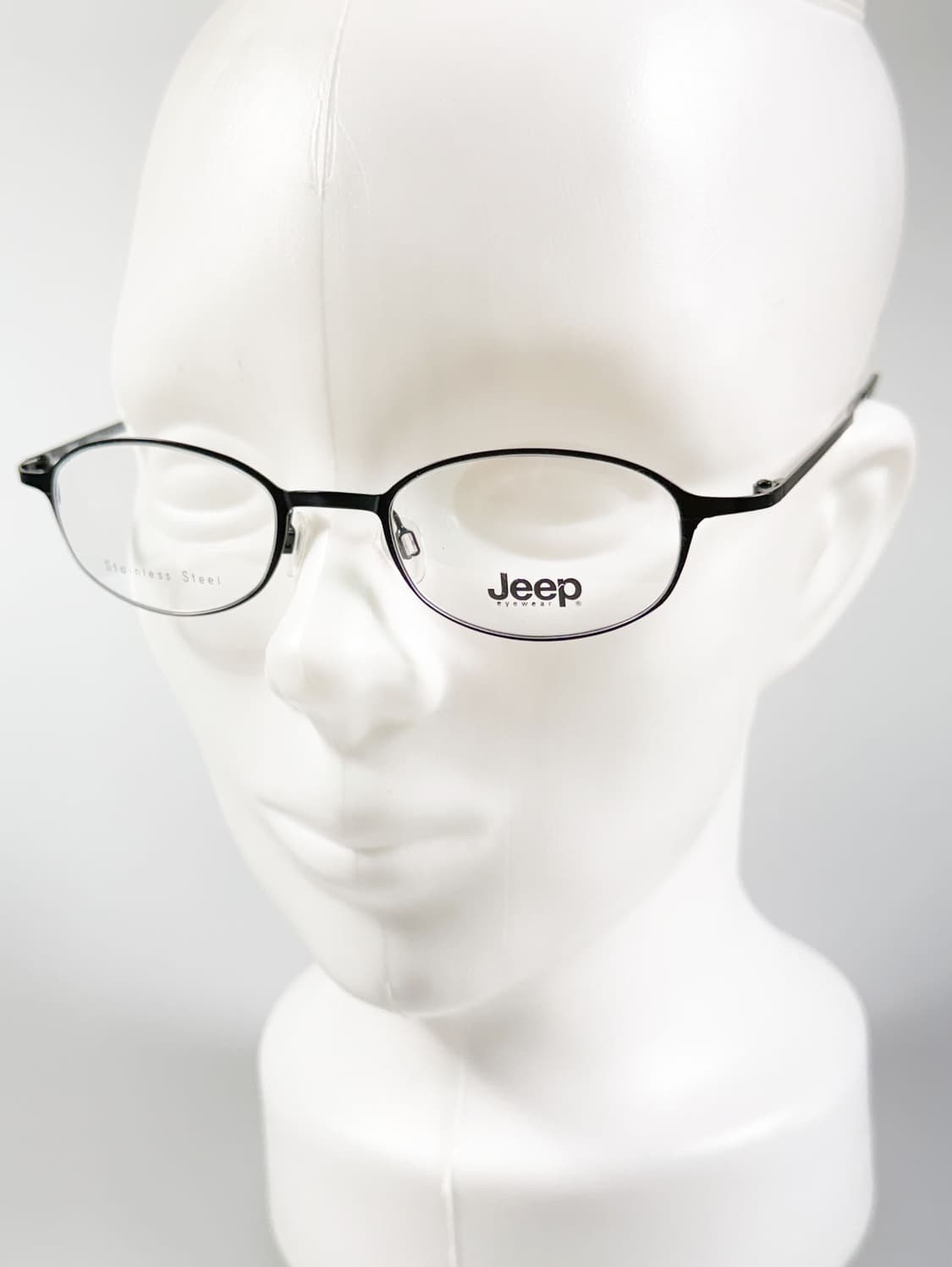 JEEP 블랙 슬림 오벌 메탈 프레임 빈티지 안경 상품이미지8