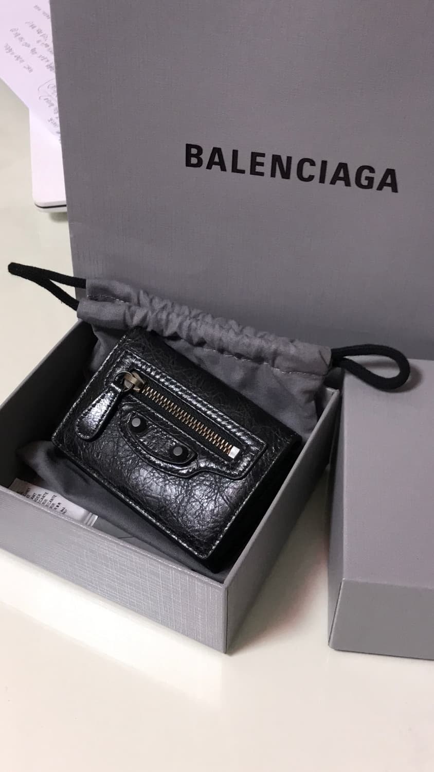 발렌시아가 르 시티 미니 지갑 블랙 상품이미지1