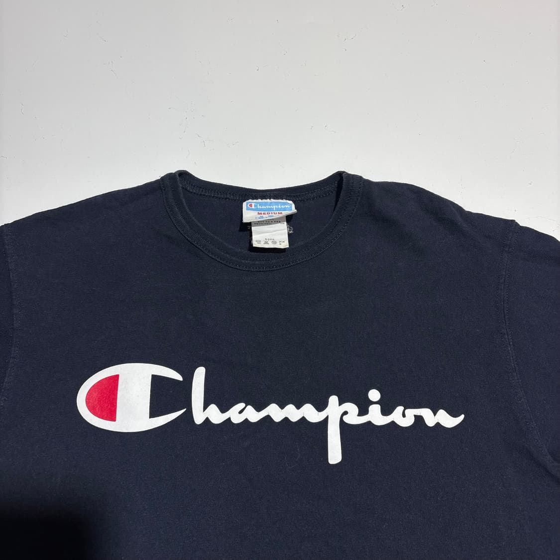 챔피온 네이비 로고 반팔티 상품이미지2
