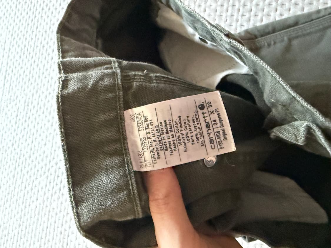 [34] 칼하트 더블니 워크팬츠 b136 모스 상품이미지4