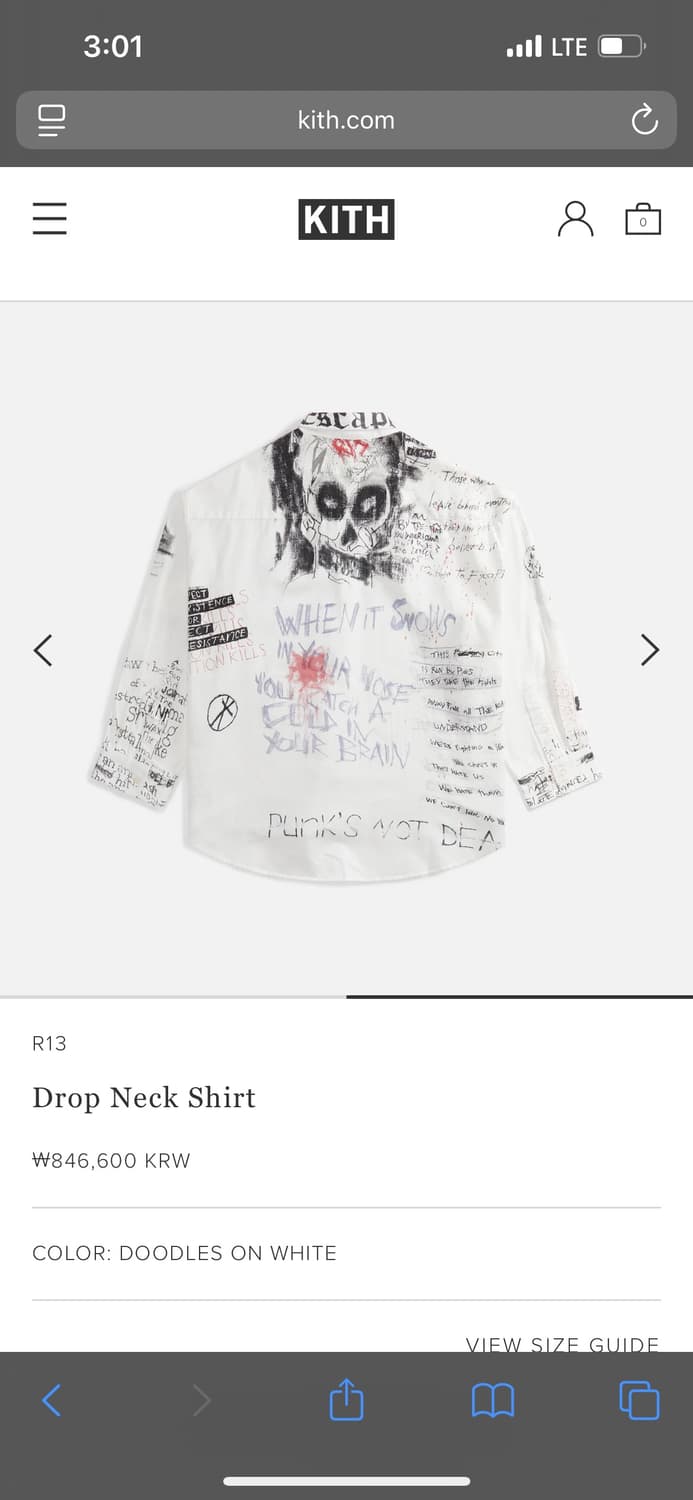R13 Drop Neck Shirt 드랍 넥 셔츠  상품이미지2