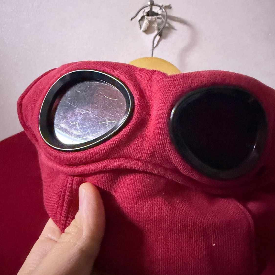 C.P컴퍼니 씨피컴퍼니 고글 후드 집업 레드 95 (사용감) 상품이미지4