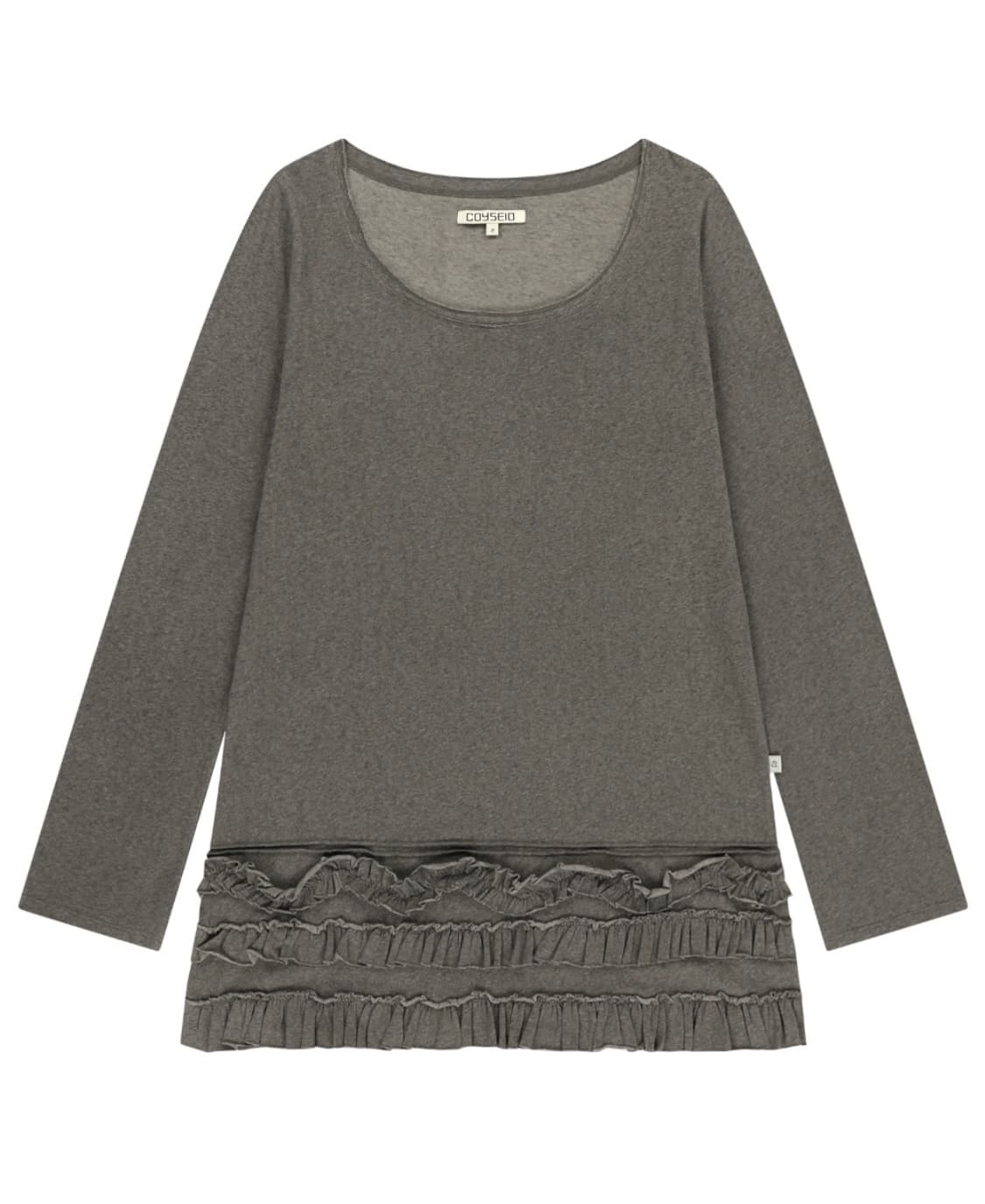 코이세이오 BOTTOM MULTIPLE FRILL DRESS BROWN 상품이미지1