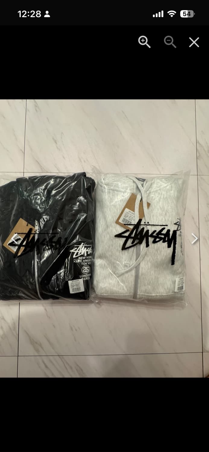 🔥[정품/새상품]🔥STUUSY 스투시 월드투어 후드집업 남녀공용 애쉬 상품이미지2