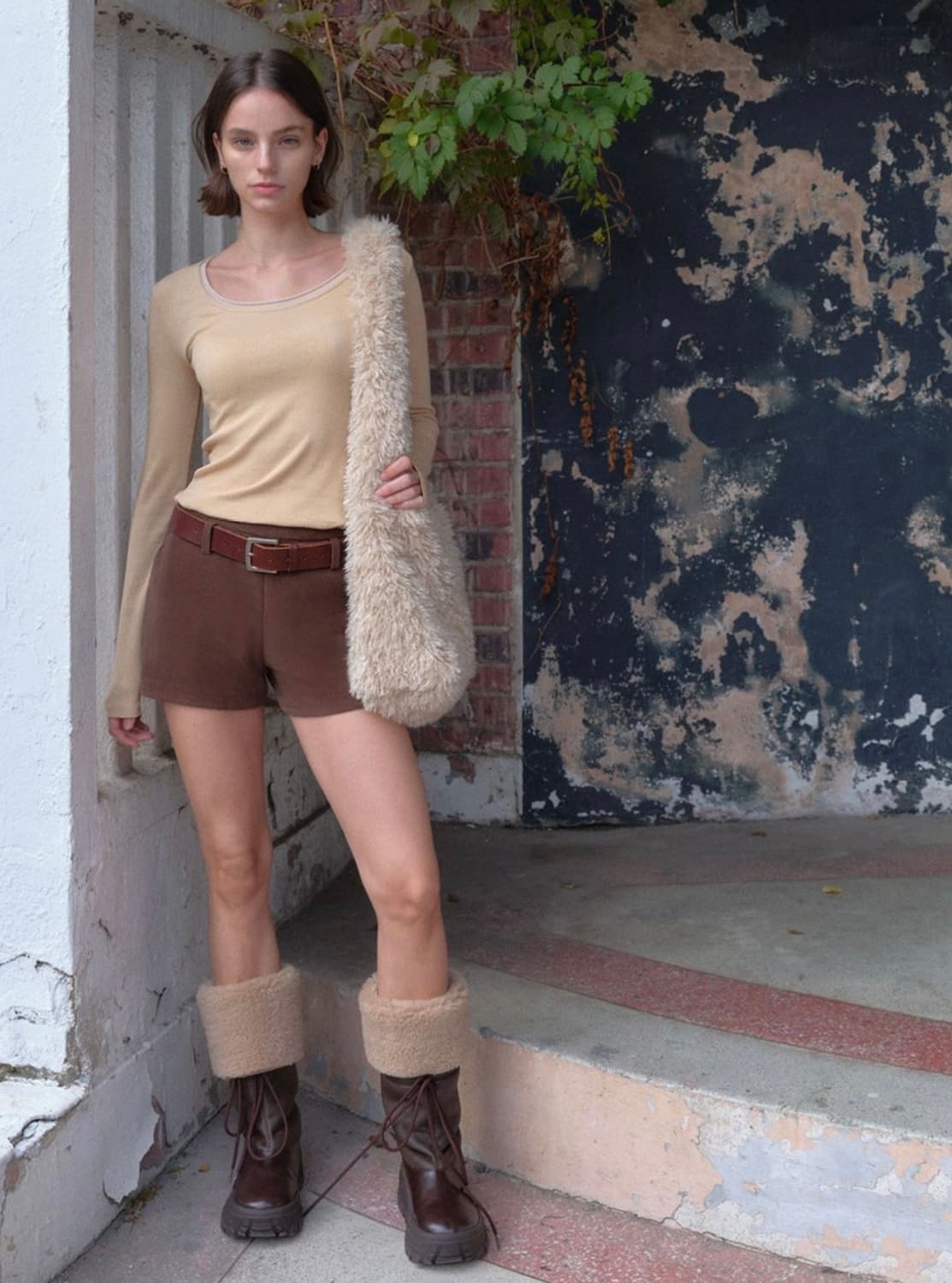 소플러 퍼호보백 베이지 상품이미지2